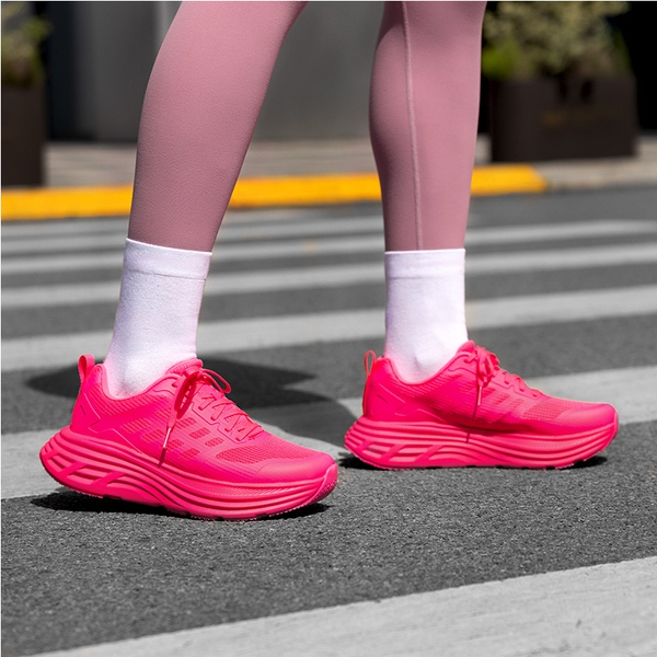 [ActiveFloat] Women's Breathable Lifestyle Walking Sneakers - HOT PINK - 6